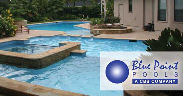 blue point pools by cbs logo pool builder in spring texas for gunite pools and spas